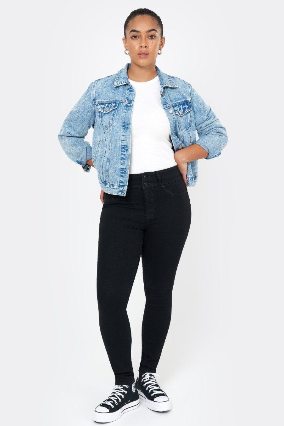 Women Seven7 Jeans Capris & Skimmers | High Rise Curvy Legging Black Rinse