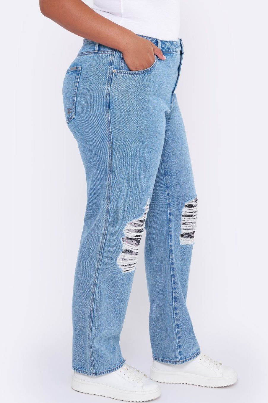 Women Seven7 Jeans Boyfriend | High Rise Limited Edition Mirror Ball Boyfriend Jean Anna