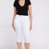 Women Seven7 Jeans Capris & Skimmers | High Rise Breezy Cropped Jean White