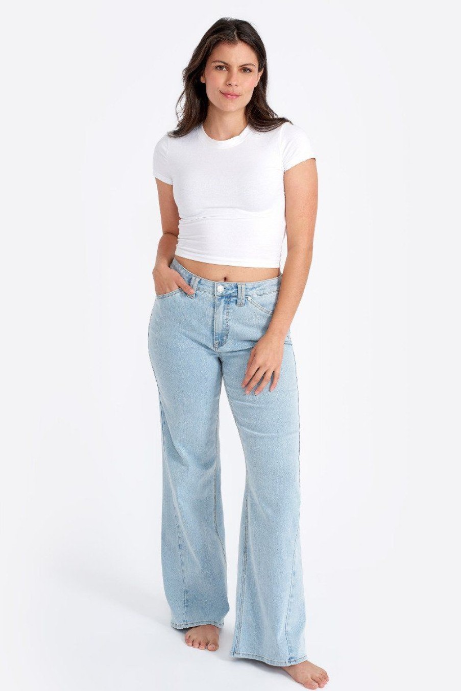 Women Seven7 Jeans Wide Leg | High Rise Skater Wide Leg Jean Makaran