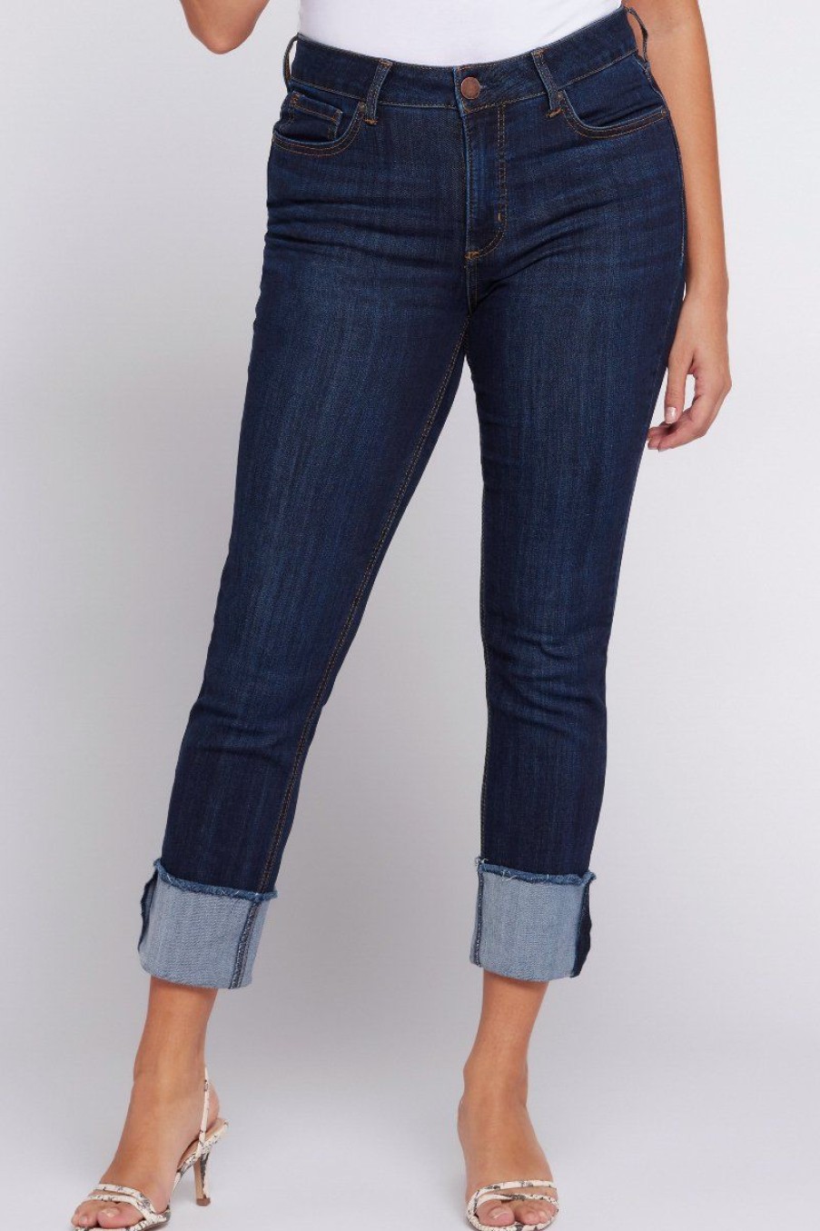 Women Seven7 Jeans Straight | High Rise Boyfriend Slim Straight Jean With Raw Hem