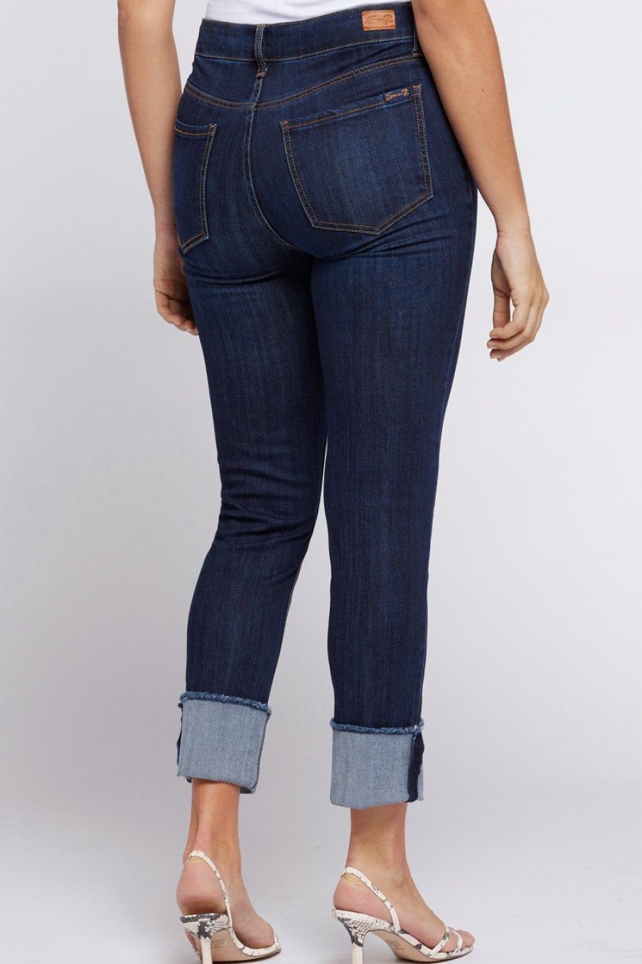 Women Seven7 Jeans Straight | High Rise Boyfriend Slim Straight Jean With Raw Hem