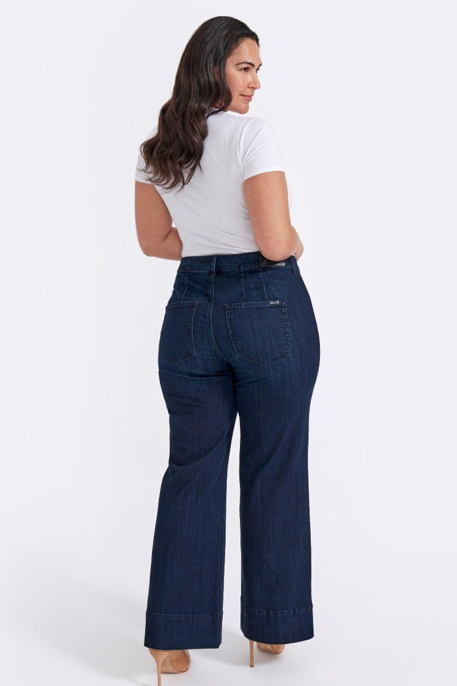 Women Seven7 Jeans Wide Leg | High Rise Pintuck Wide Leg Jean Cruella