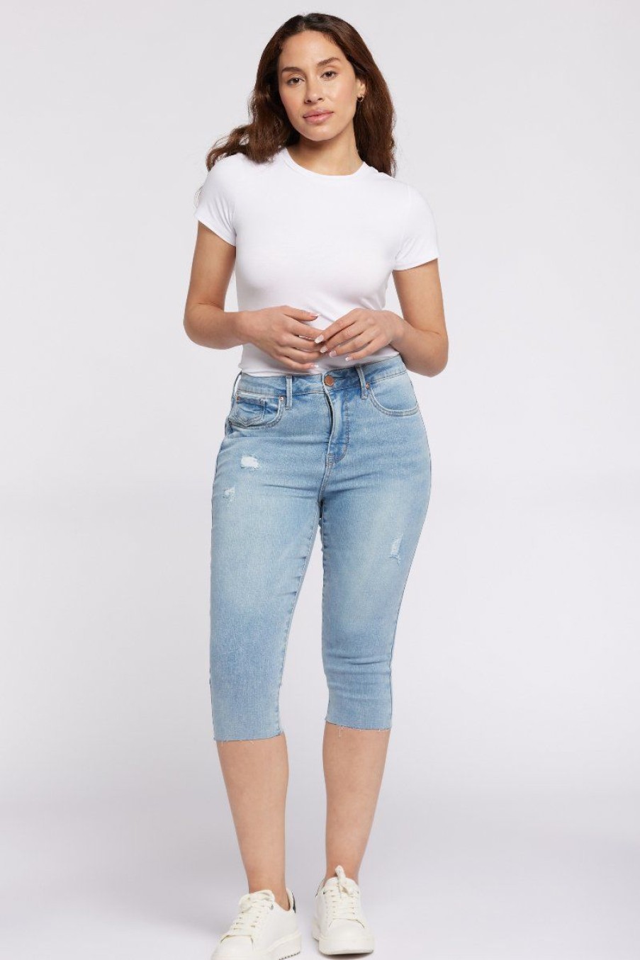 Women Seven7 Jeans Capris & Skimmers | High Rise Breezy Cropped Jean