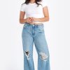 Women Seven7 Jeans Wide Leg | Mid Rise Wide Leg Twist Jean Cloud