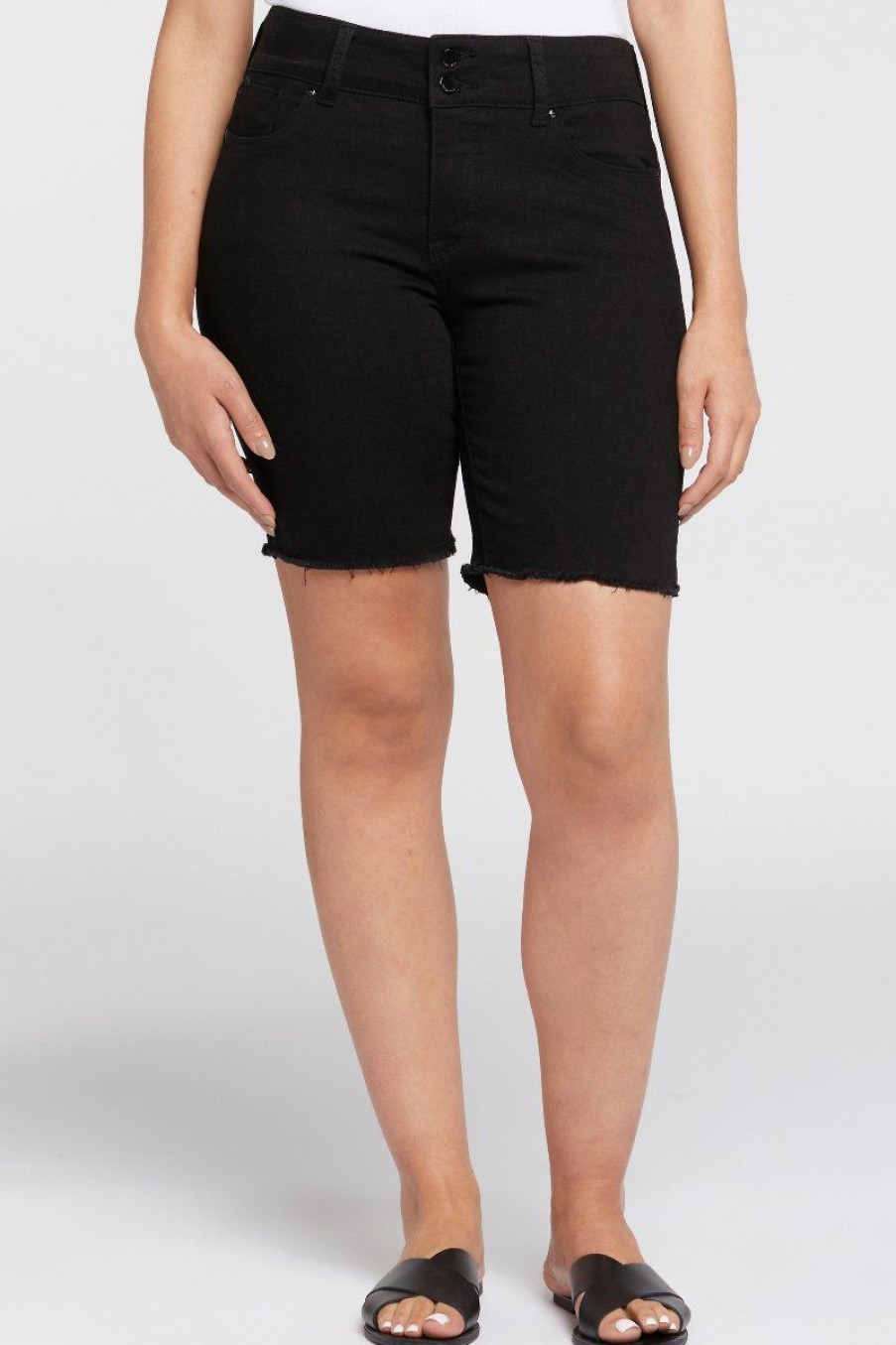 Women Seven7 Jeans Shorts & Skirts | Tummyless Bermuda Short Black