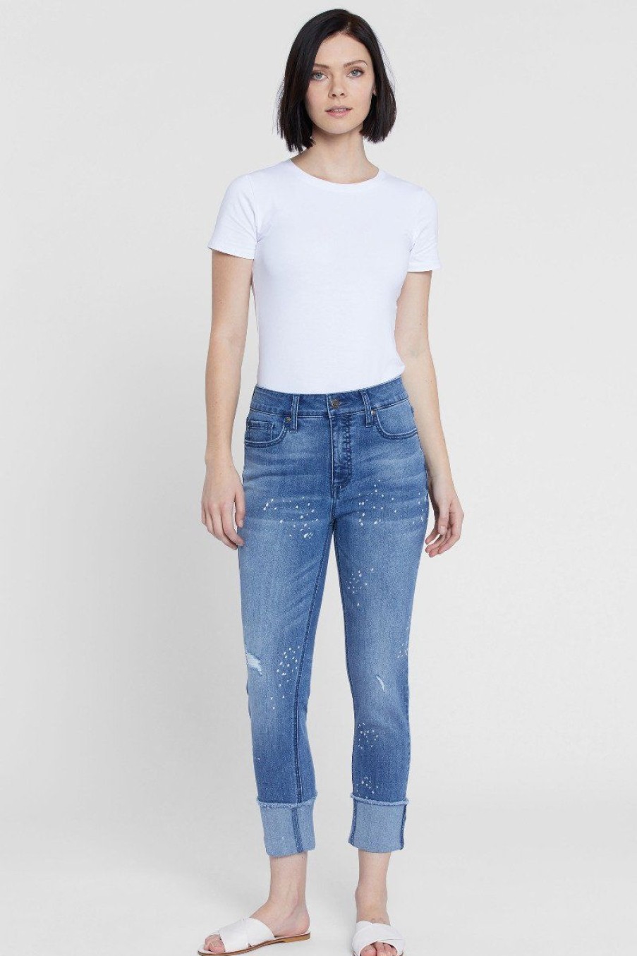 Women Seven7 Jeans Straight | High Rise Cuffed Slim Straight Jean National